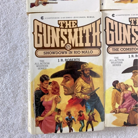 Vintage The Gunsmith  All Action Western Romance Novel x4 - Picture 5 of 14
